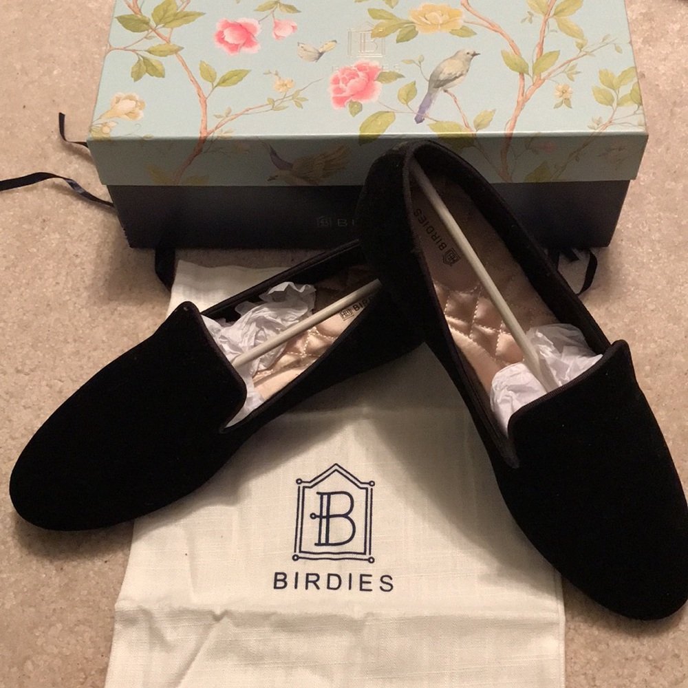 Birdies The Starling black Velvet, sz 9
